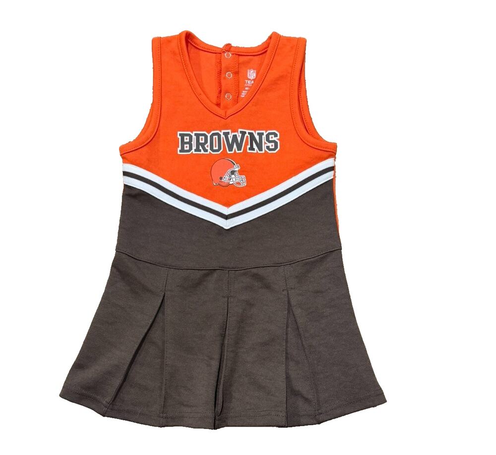 NFL Cleveland Browns Cheerleader Outfit Toddler 4T NFL Football Dress Girls Kids